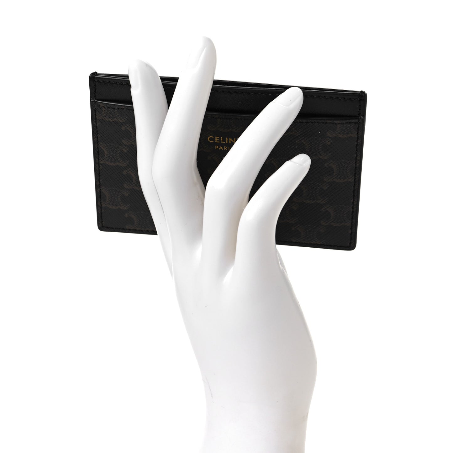 Triomphe Canvas Card Holder Black