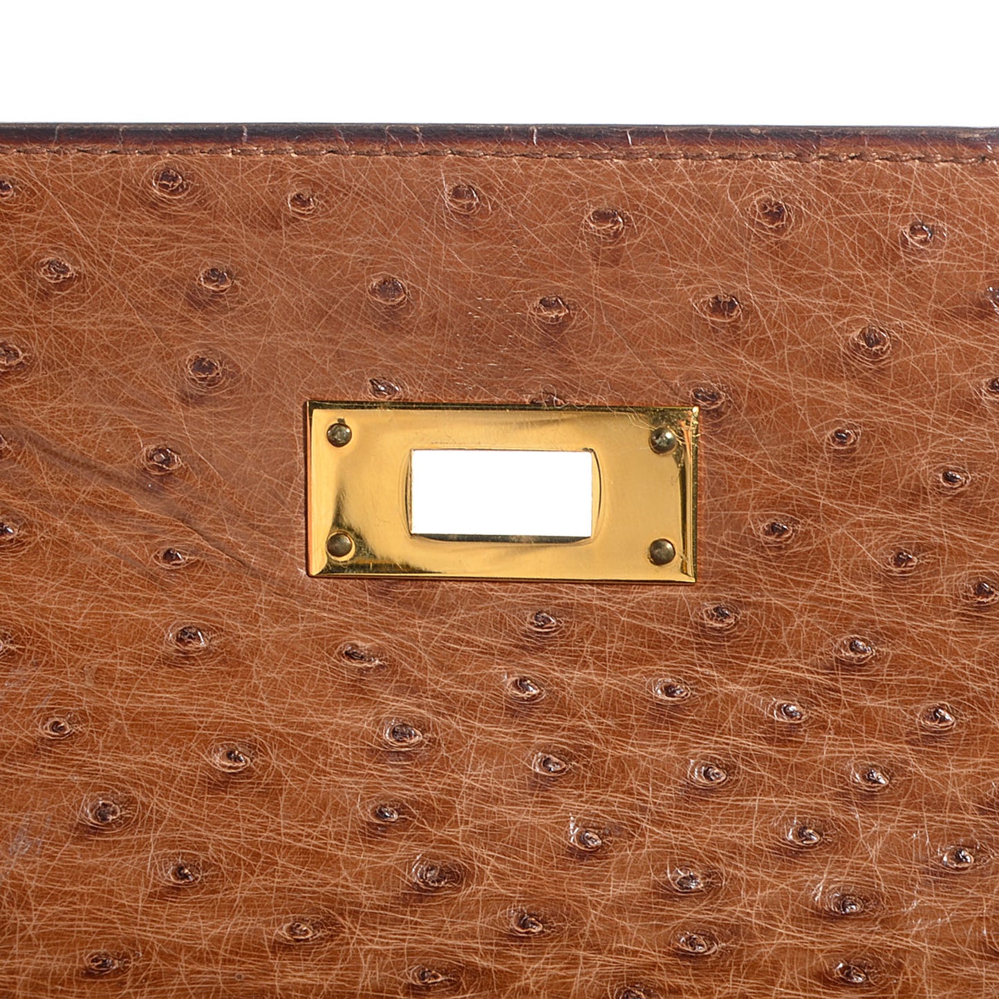 Ostrich Kelly Sellier 32 Gold