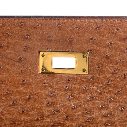 Hermes Ostrich Kelly Sellier 32 Gold 4 of 24