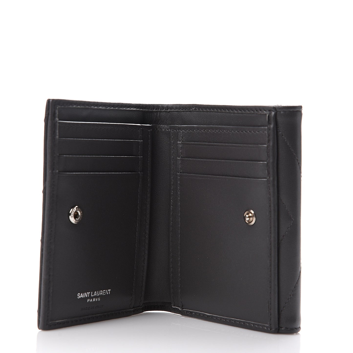 Lambskin Y Quilted Monogram Compact Loulou Wallet Asphalt