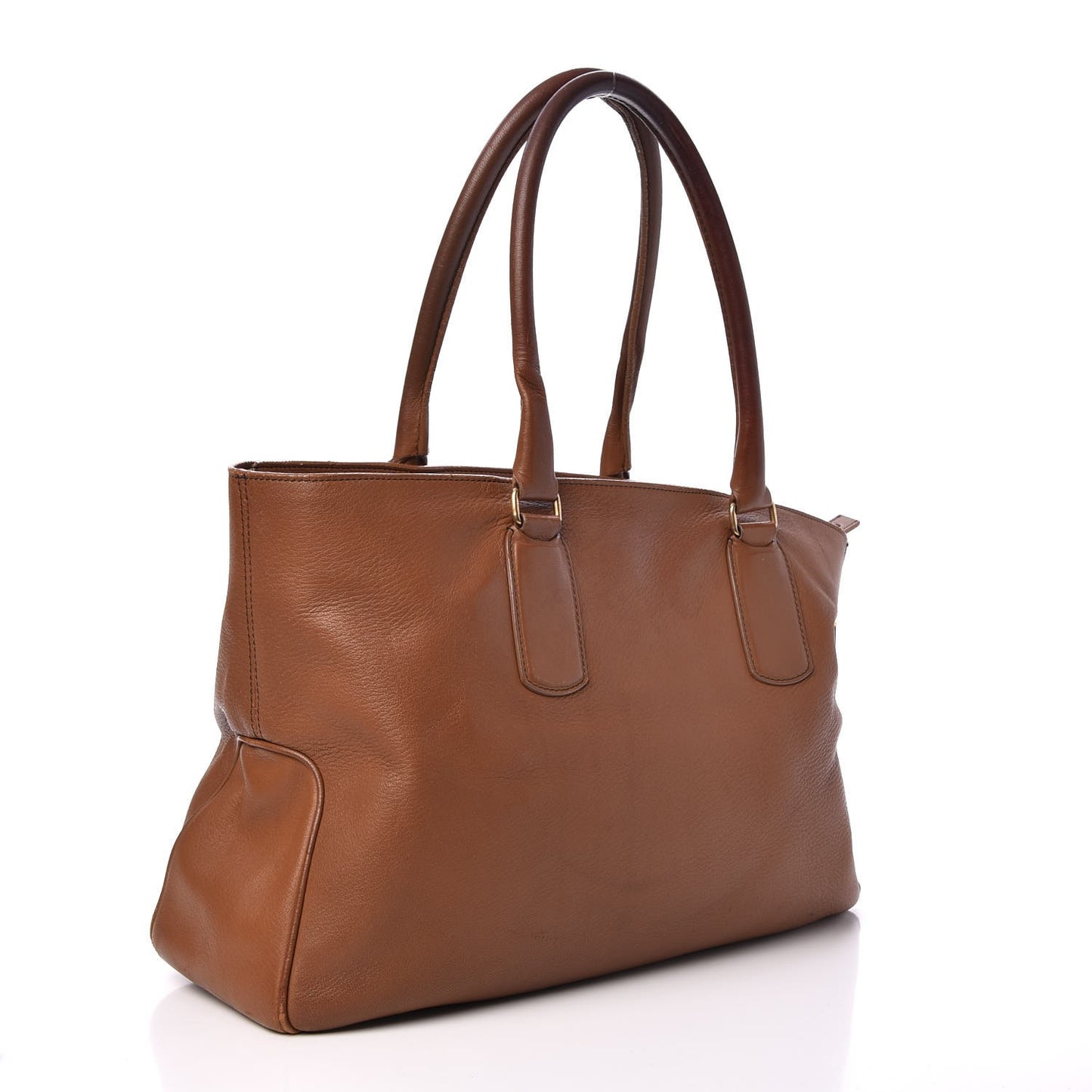 Calfskin Top Handle Tote Tan