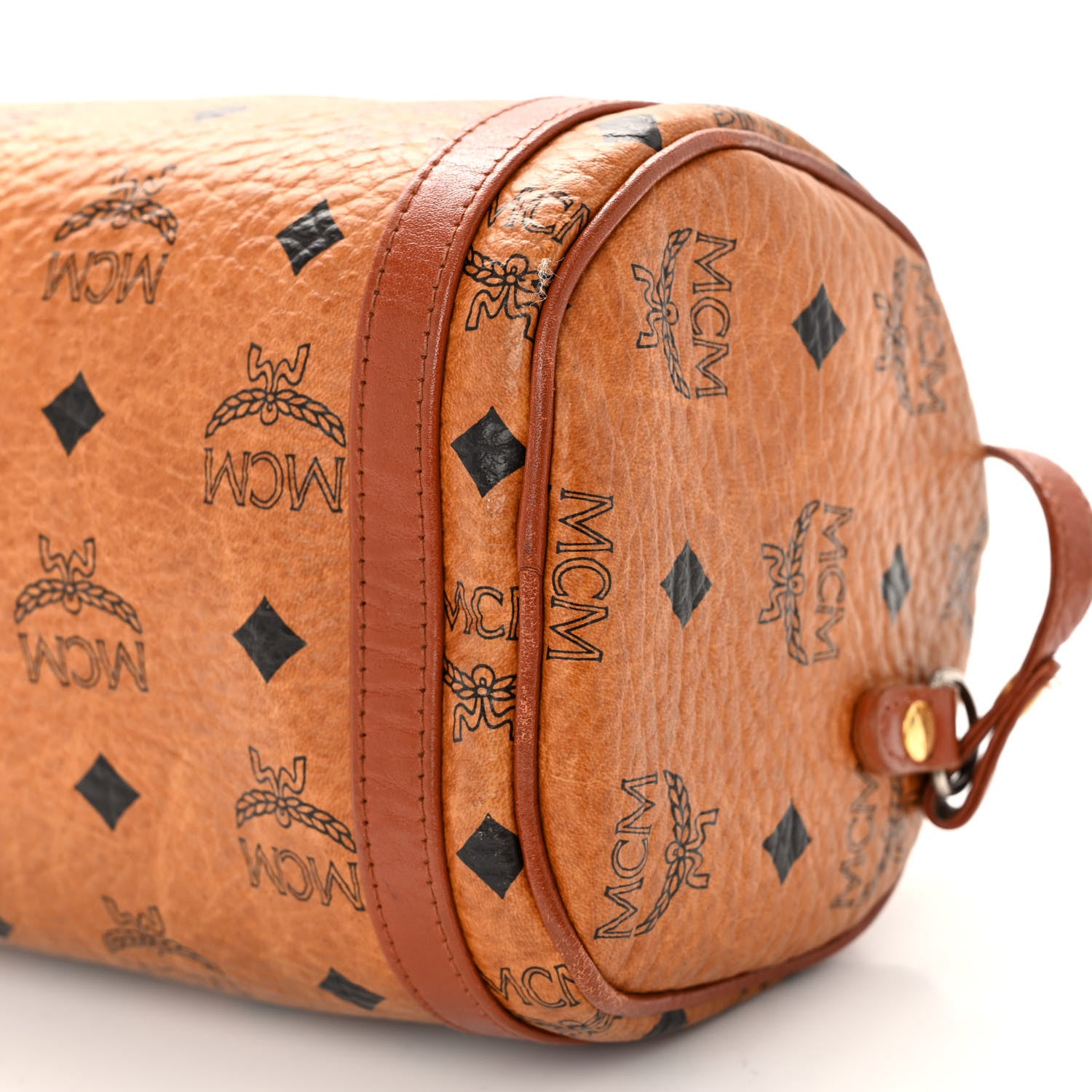 MCM Visetos Barrel Bag Cognac 8 of 10