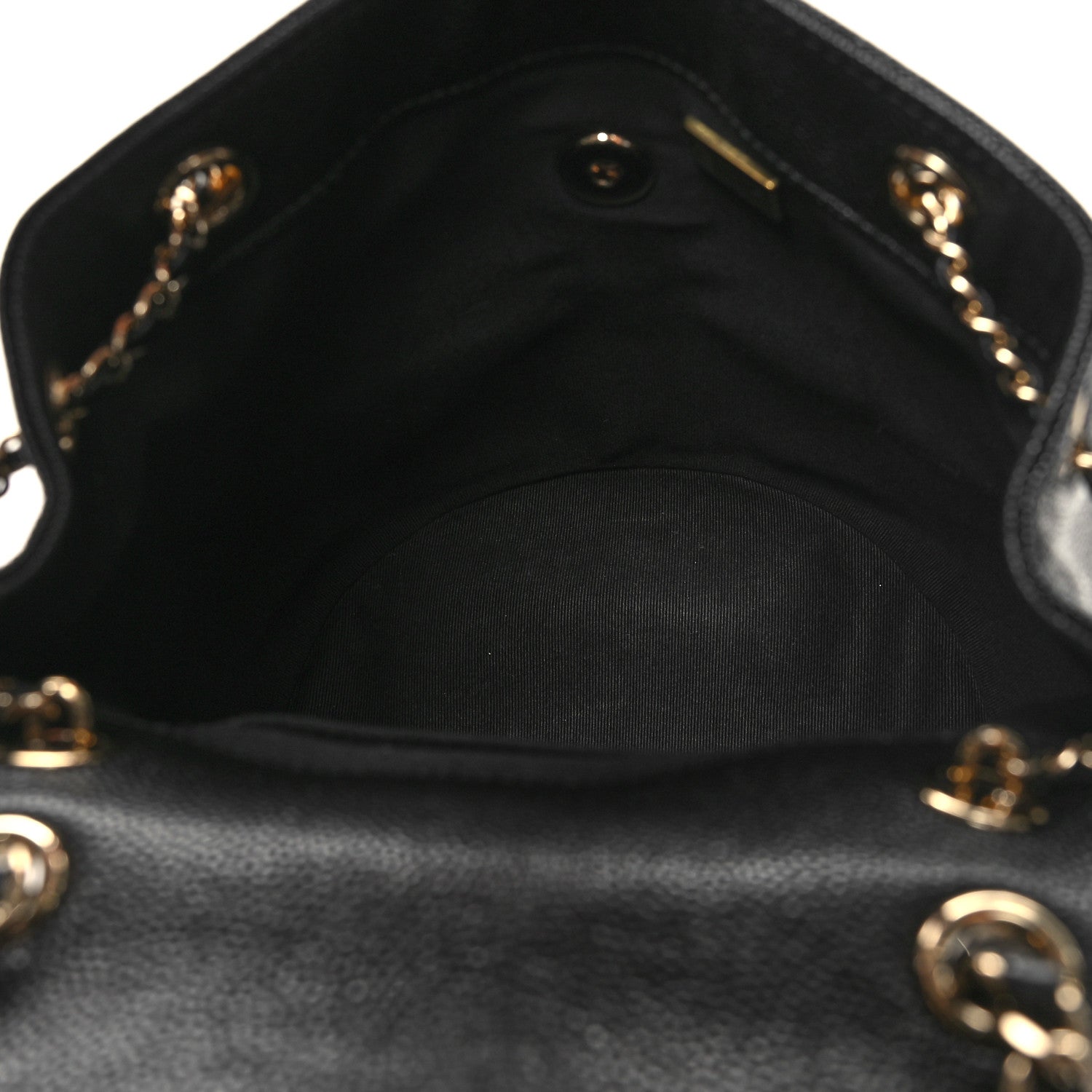 Chanel Shiny Caviar Quilted Medium Duma Pockets Drawstring Backpack Black 5 of 11