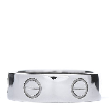 Cartier 18K White Gold 5.5mm LOVE Ring 49 4.75 3 of 5