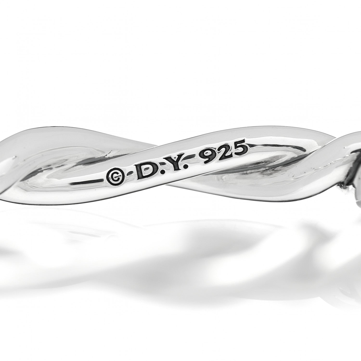 David Yurman Sterling Silver Continuance Center Twist Bracelet 4 of 4