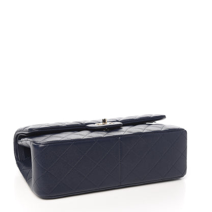 Chanel Caviar Quilted Jumbo Double Flap Navy Blue 3 of 10
