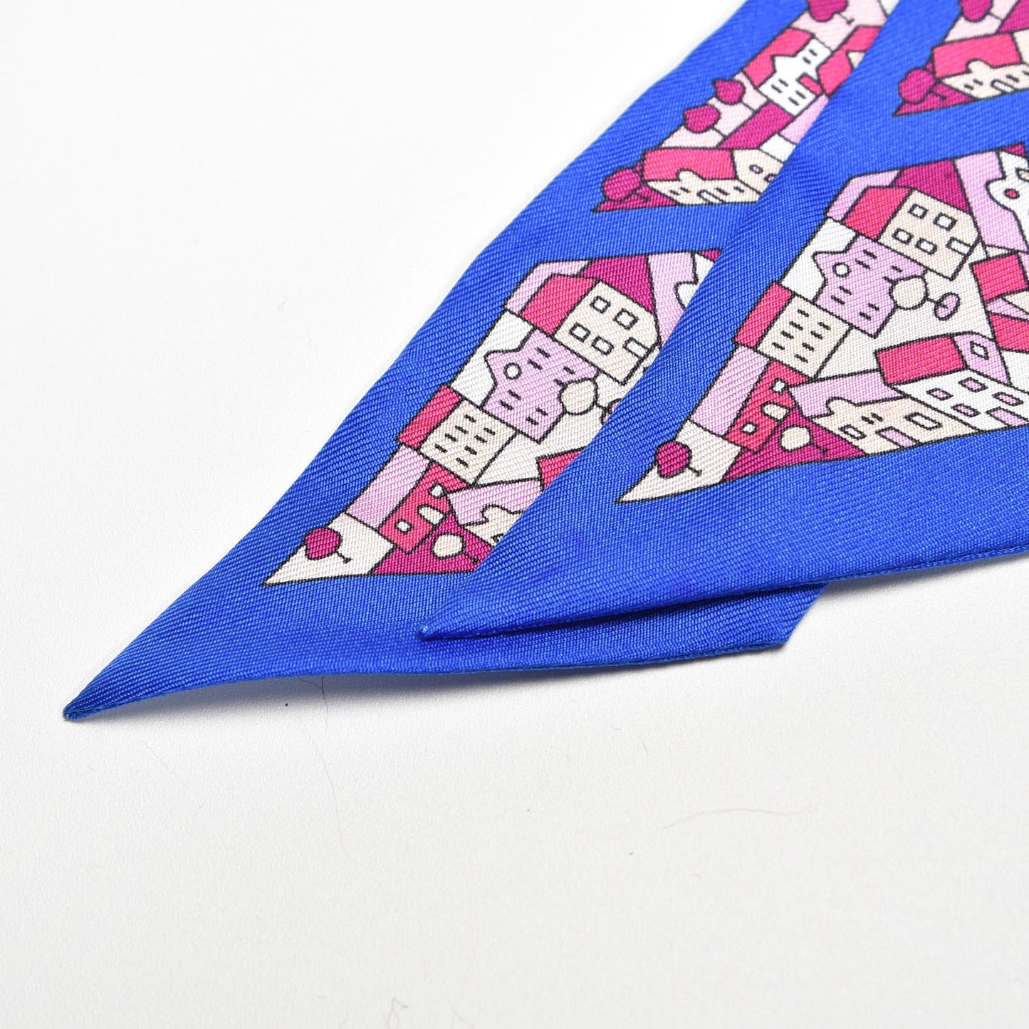 Silk Rive Droite Rive Gauche Twilly Bleu Roy Rose Beige