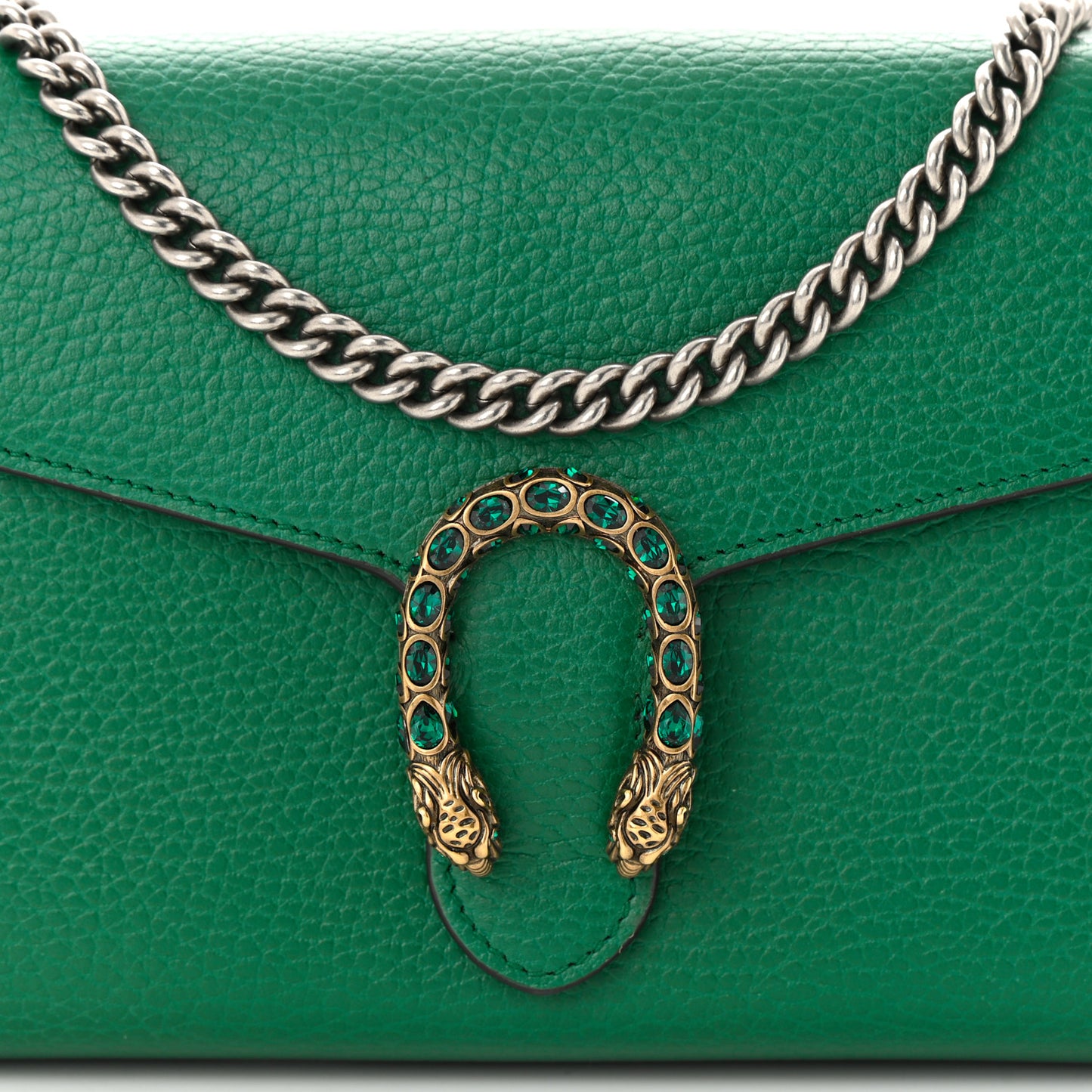 Calfskin Mini Dionysus Chain Wallet Emerald
