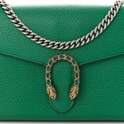 Gucci Calfskin Mini Dionysus Chain Wallet Emerald 8 of 11