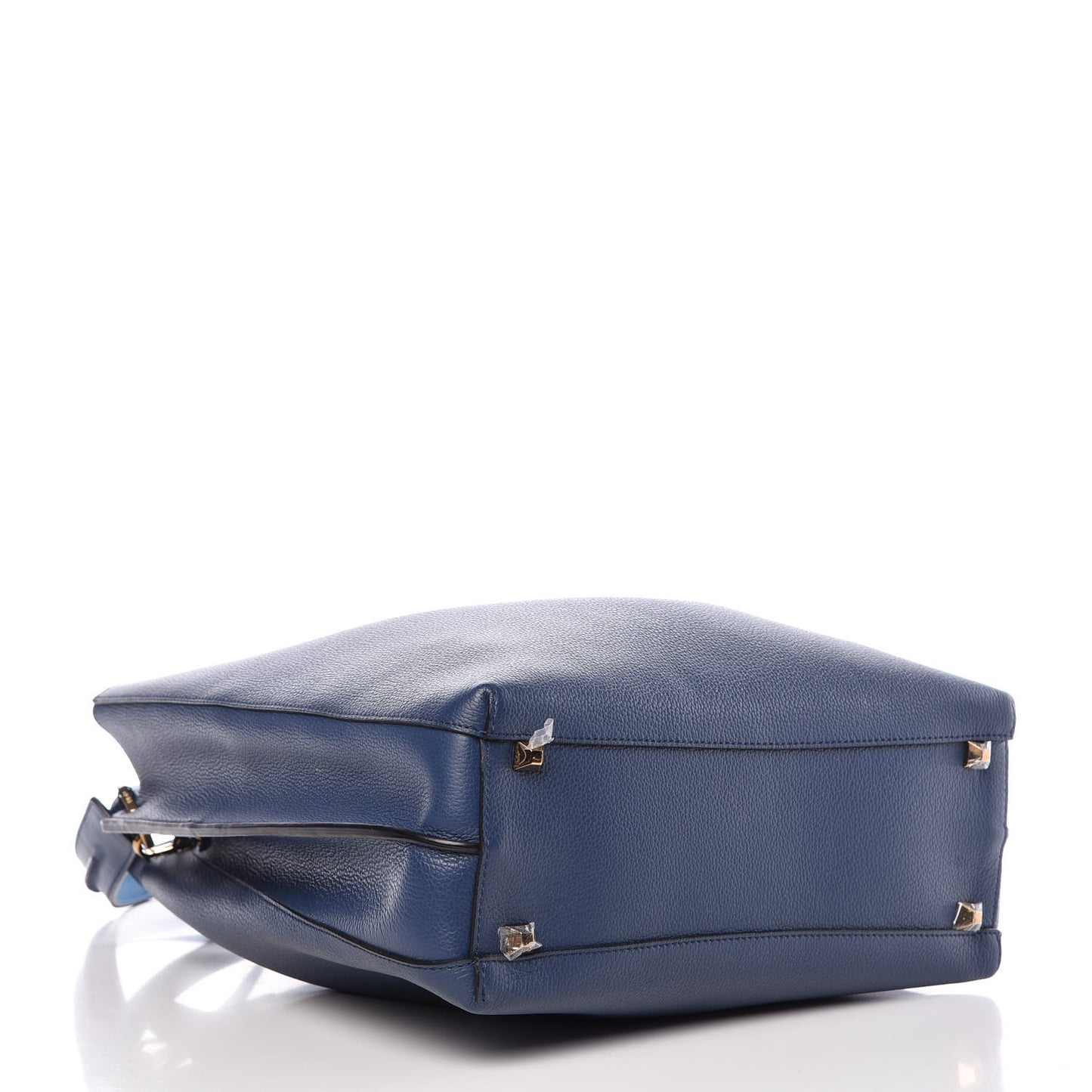 Grained Calfskin Large Milla Hobo Navy Blue