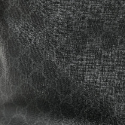 Gucci GG Supreme Monogram Web Handle Vertical Tote Black Grey 10 of 10