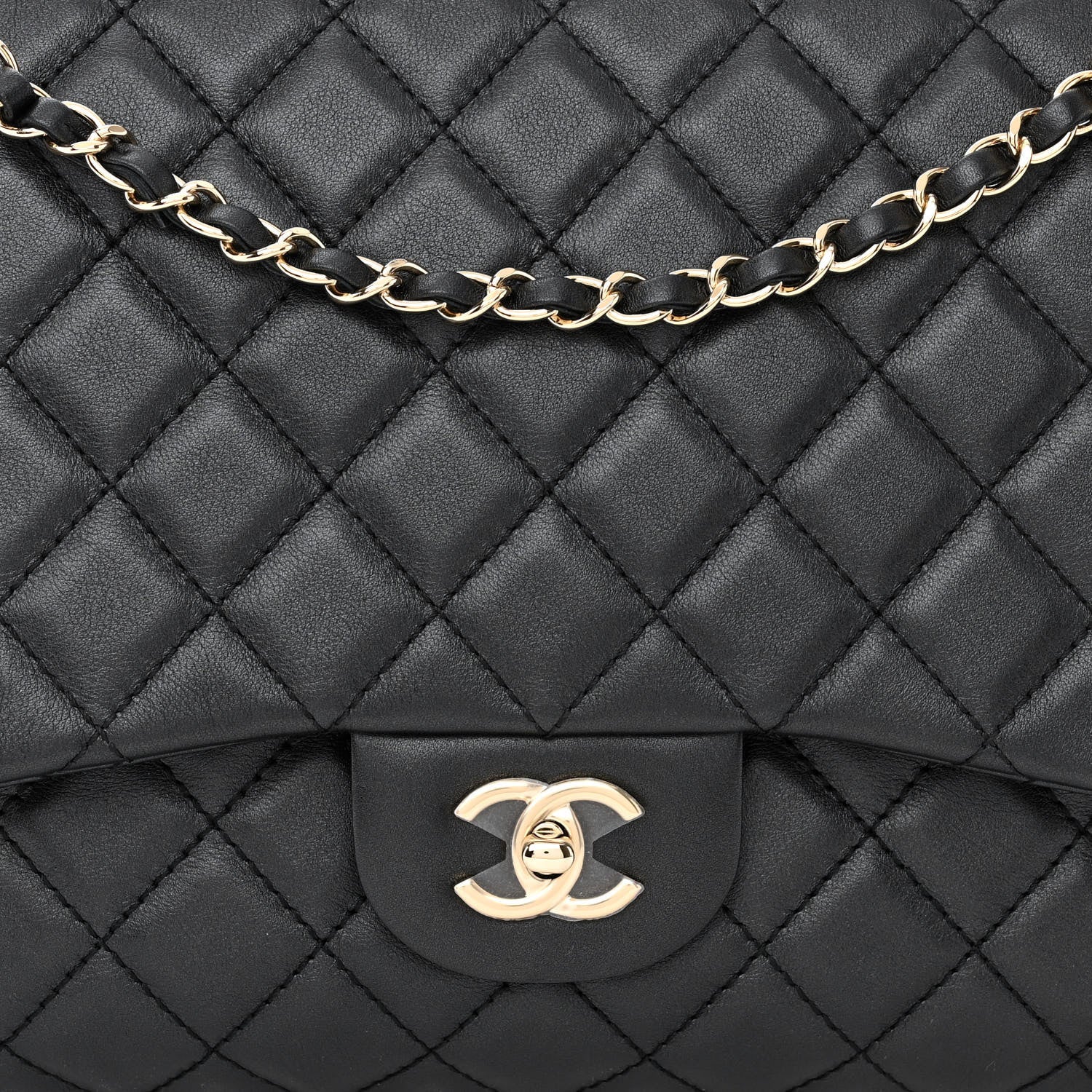 Chanel Calfskin Quilted Small XXL Travel Flap Bag Black 8 of 10