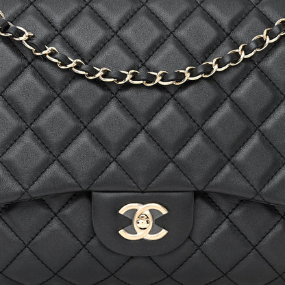 Chanel Calfskin Quilted Small XXL Travel Flap Bag Black 8 of 10