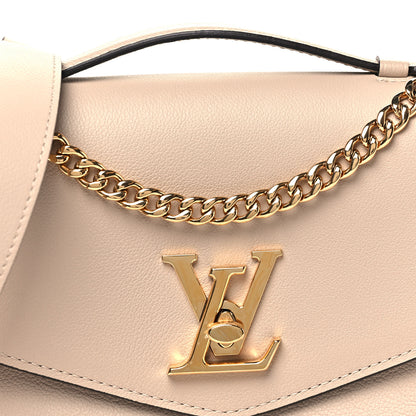 Louis Vuitton Grained Calfskin Lockme Oxford Greige 7 of 10