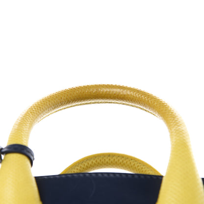 Balenciaga Smooth Calfskin Karung Mini All Afternoon Tote Bleu Outremer Jaune Citrus 13 of 14