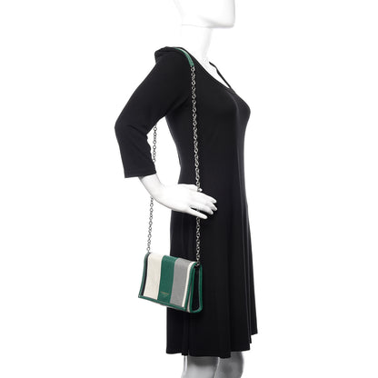 Balenciaga Agneau Arena Multicolore Bazar Chain Shoulder Bag Green Grey Black 2 of 10