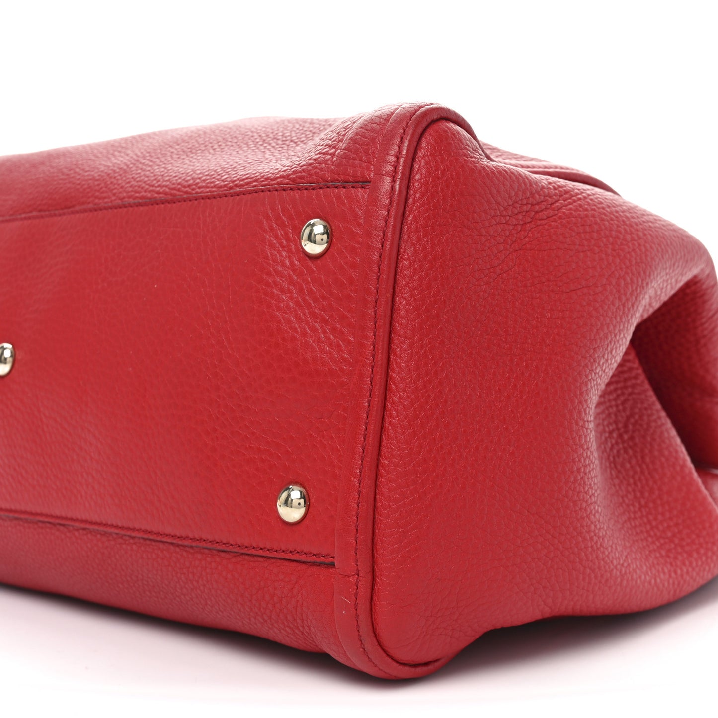Pebbled Calfskin Medium Soho Shoulder Bag Tabasco Red