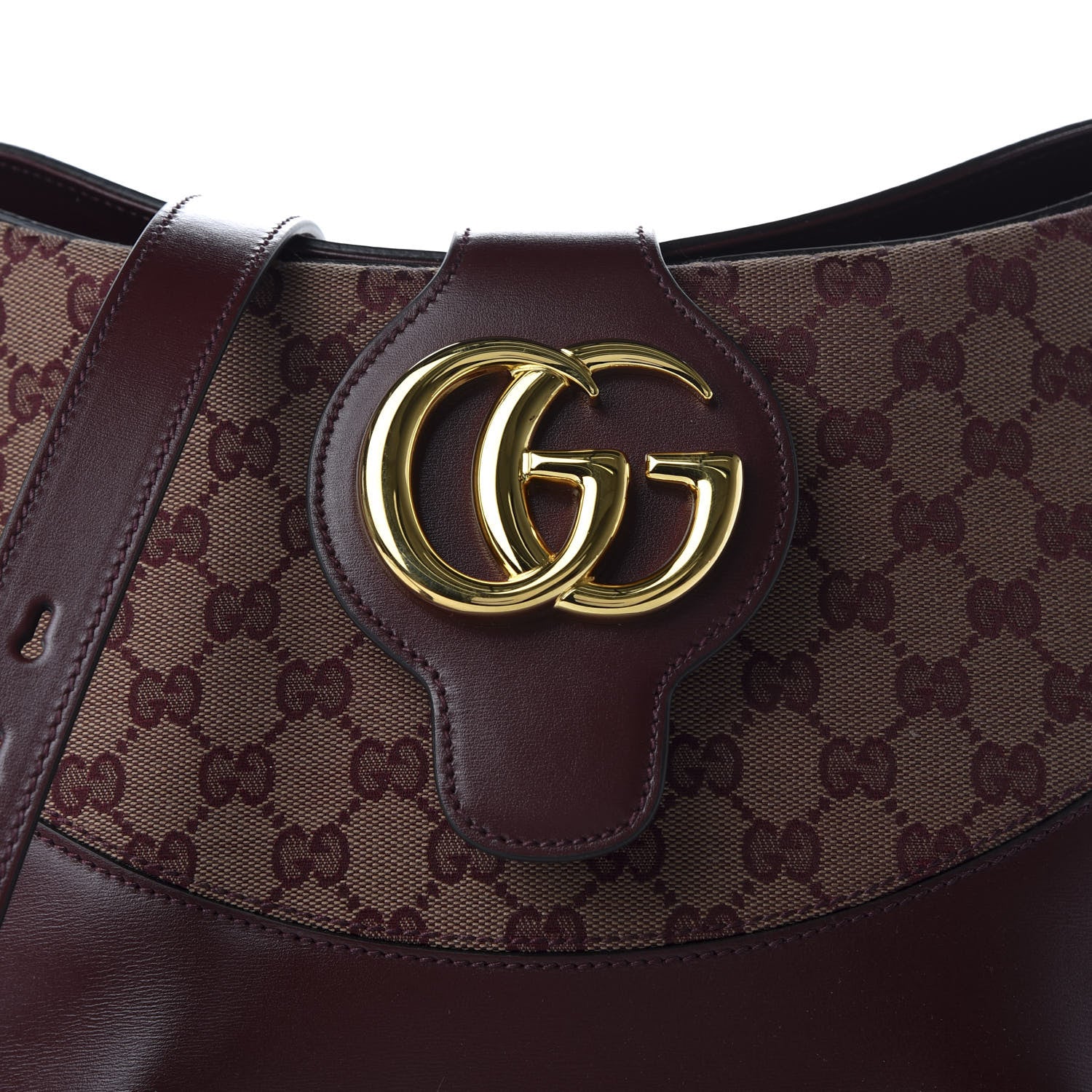 Gucci GG Monogram Calfskin Medium Arli Shoulder Bag Sahara Rubino Chardonnay 10 of 10