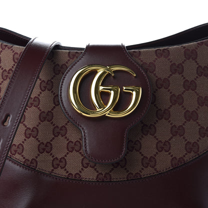 Gucci GG Monogram Calfskin Medium Arli Shoulder Bag Sahara Rubino Chardonnay 10 of 10