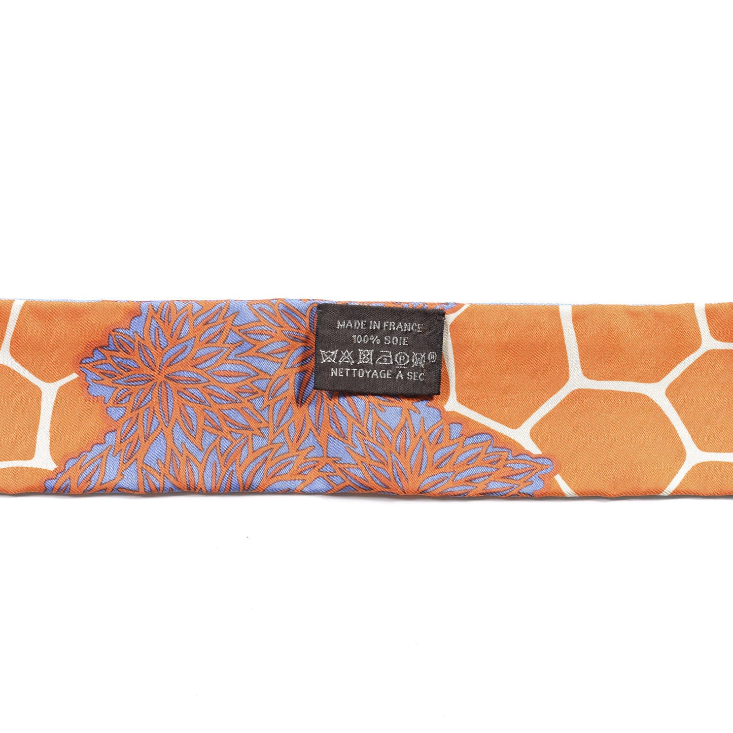 Silk The Three Graces Twilly Bleu Jean Orange Rouille