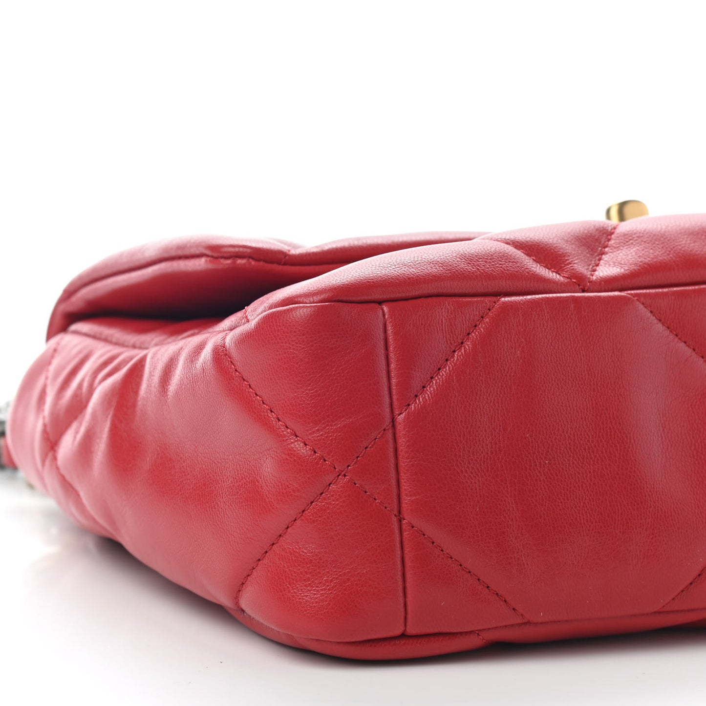 Goatskin Quilted Medium Chanel 19 Flap Red