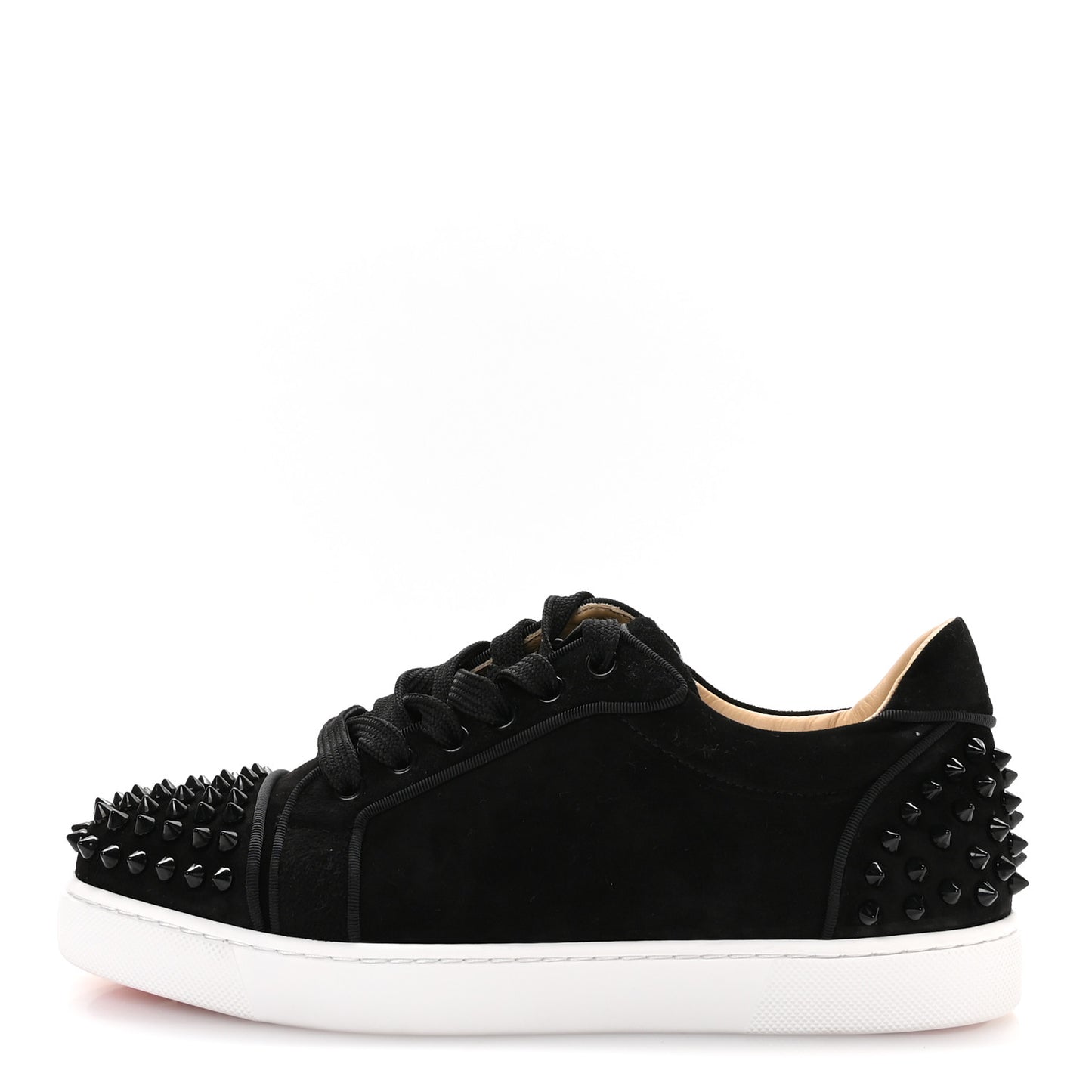 Veau Velours Spikes Womens Vieira Flat Sneakers 38 Black