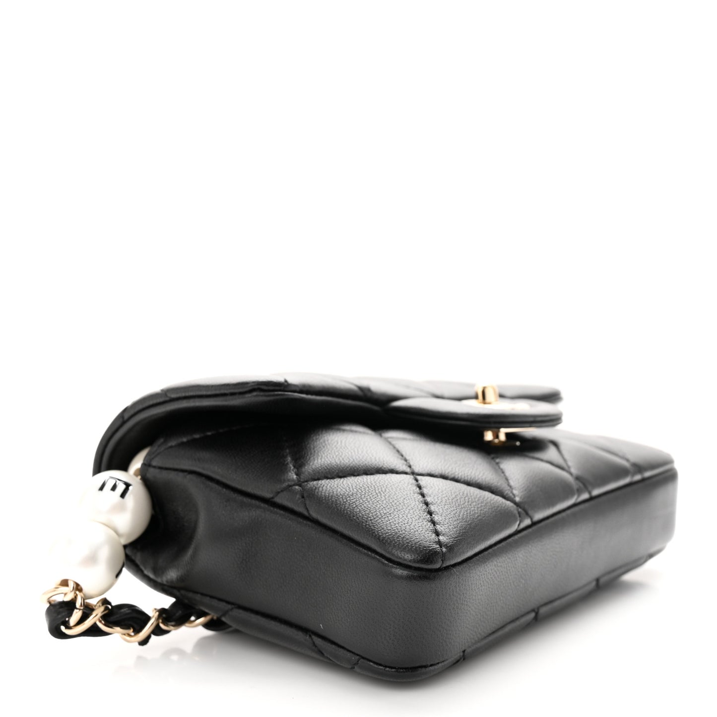 Lambskin Quilted Mini My Precious Waist Bag Black