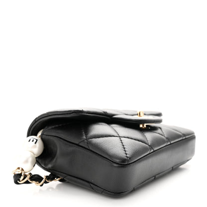 Chanel Lambskin Quilted Mini My Precious Waist Bag Black 4 of 11