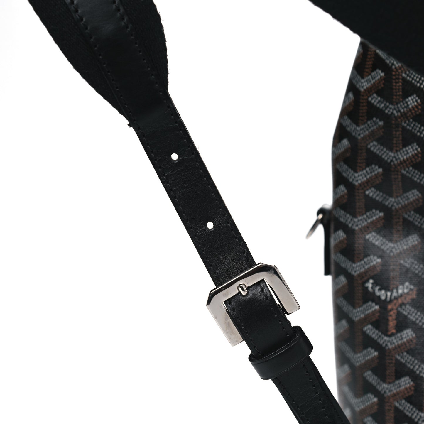 Goyardine Calfskin Alpin MM Backpack Black
