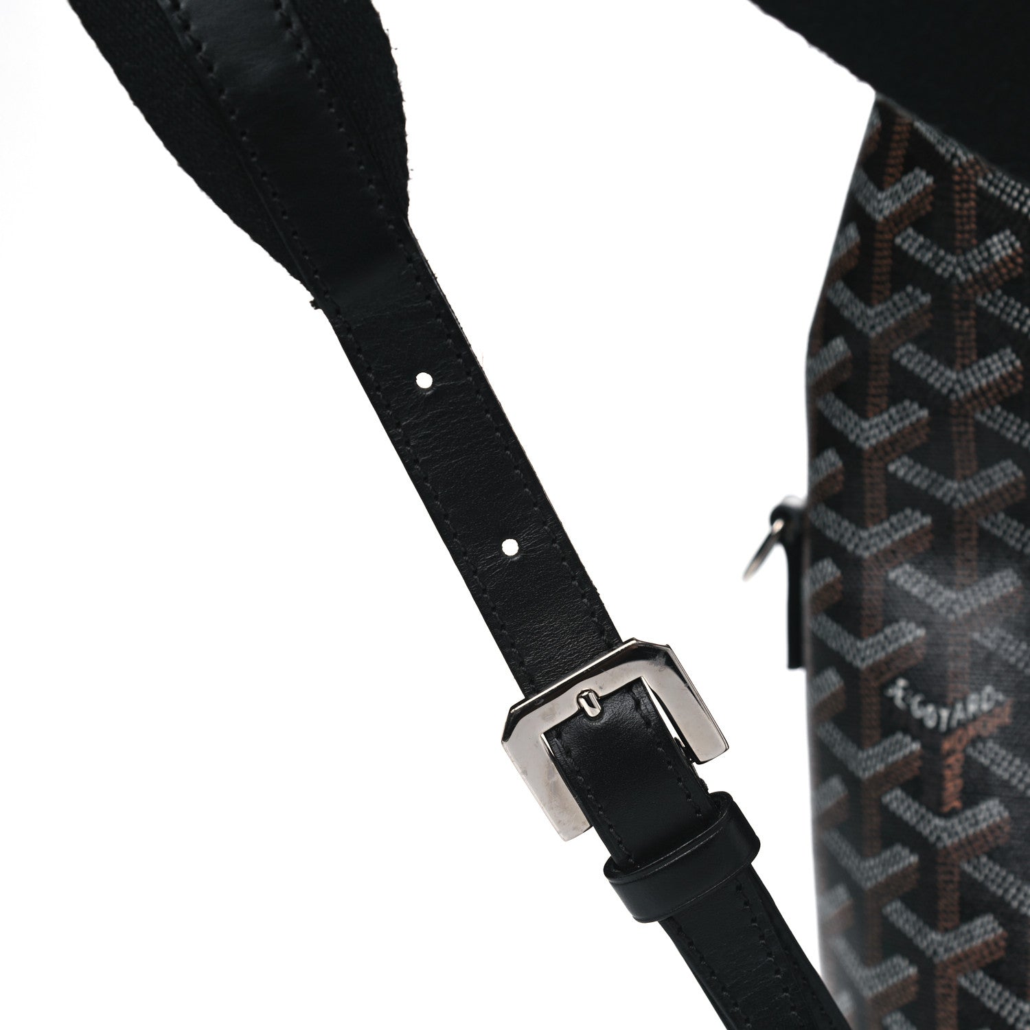 Goyard Goyardine Calfskin Alpin MM Backpack Black 12 of 12