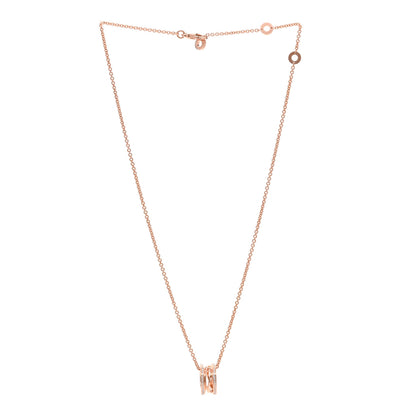 Bulgari 18K Rose Gold Diamond B.Zero1 Open Legends Pendant Necklace 3 of 7