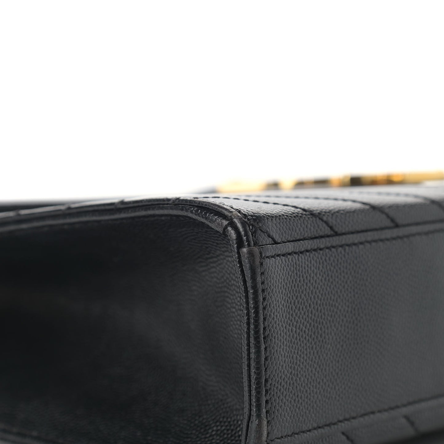 Grain De Poudre Matelasse Chevron Large Monogram Satchel Black