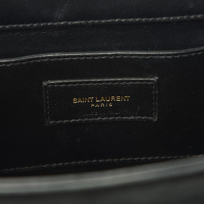 Saint Laurent Suede Medium Classic Monogram Kate Tassel Satchel Black 7 of 13