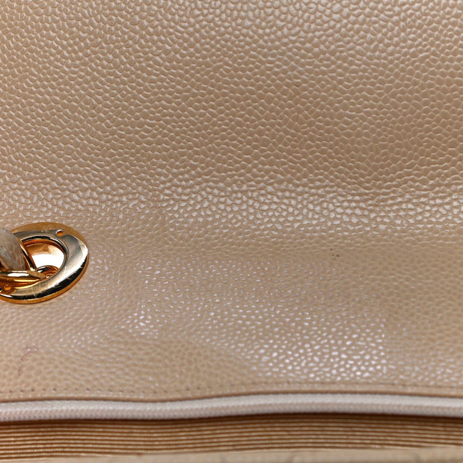 Chanel Caviar Quilted Jumbo Single Flap Beige 21 of 28