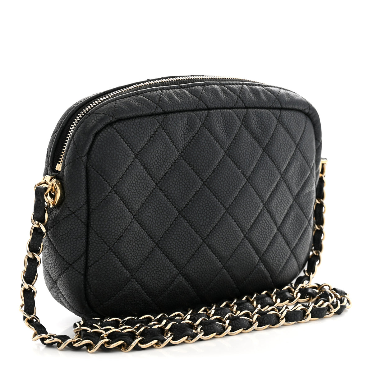 Chanel Iridescent Caviar Quilted Small Coco Tassel Camera Case Black 3 of 10