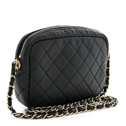Chanel Iridescent Caviar Quilted Small Coco Tassel Camera Case Black 3 of 10