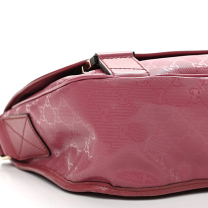 Gucci Imprime Monogram Medium Double Buckle Flap Messenger Bag Vintage Rose 9 of 11