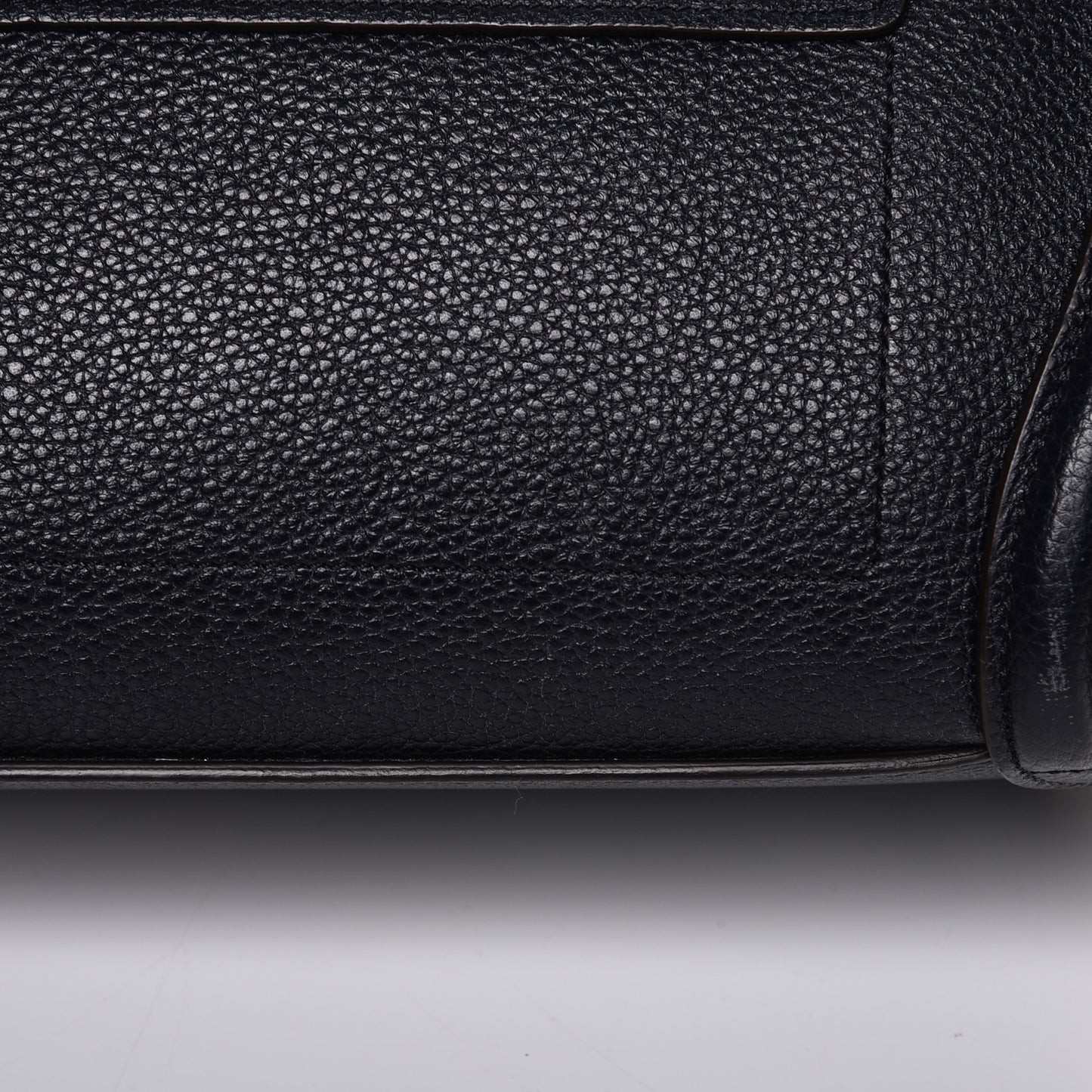 Drummed Calfskin Micro Luggage Midnight