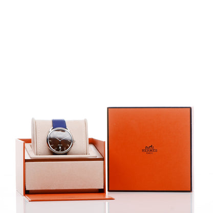 Hermes Stainless Steel Swift 41mm Arceau Automatic Watch Bleu Electrique 8 of 8
