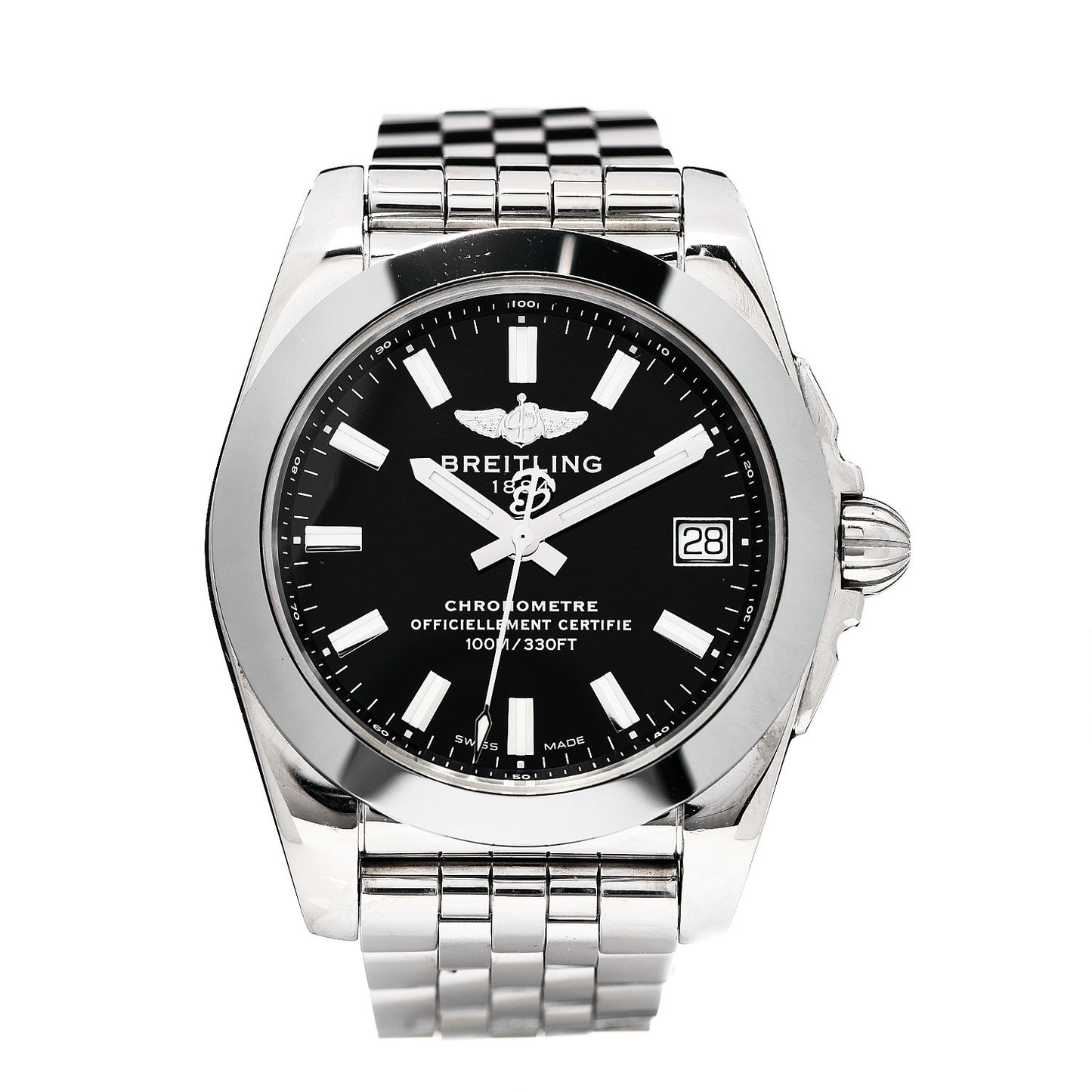 Stainless Steel 36mm Galactic SleekT Quartz Watch Black W74330