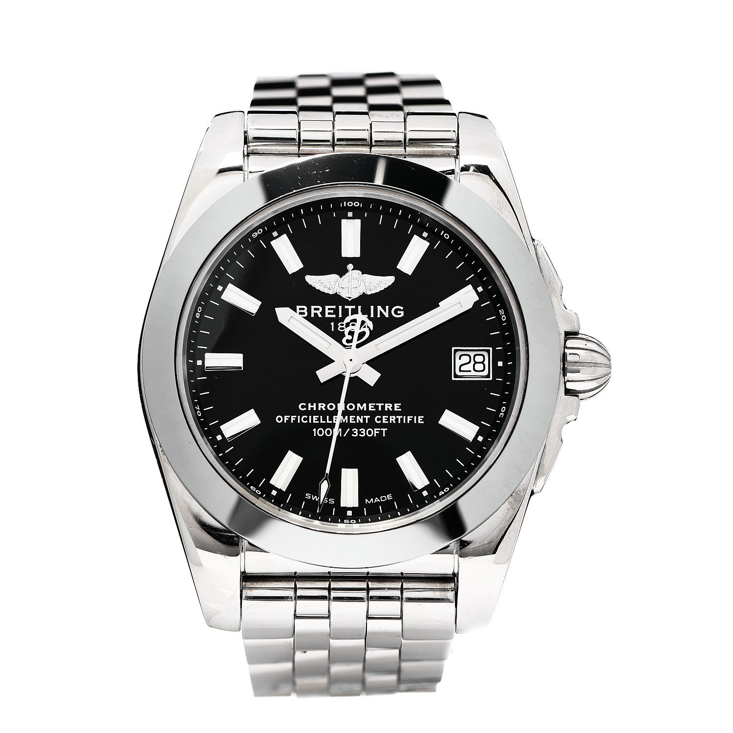 Breitling Stainless Steel 36mm Galactic SleekT Quartz Watch Black W74330 1 of 6