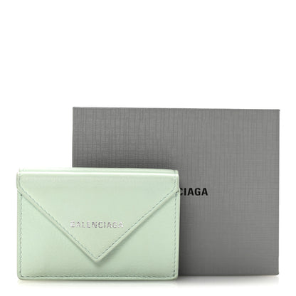 Balenciaga Smooth Calfskin Mini Papier Wallet Light Mint 9 of 9