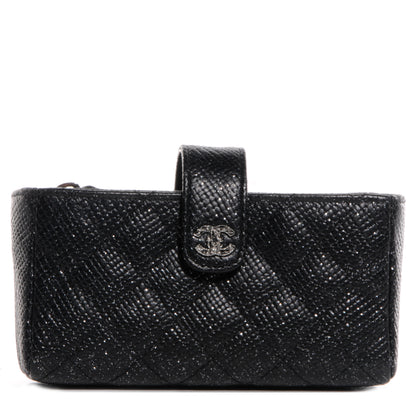 Chanel Glitter Caviar Quilted Mini Clutch Black 1 of 8