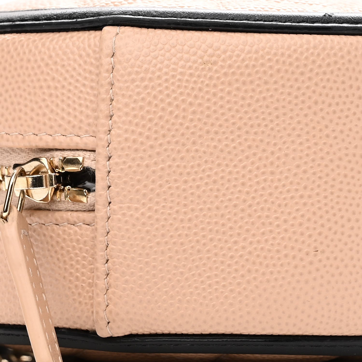 Chanel Caviar Quilted Round Filigree Crossbody Beige Black 9 of 12