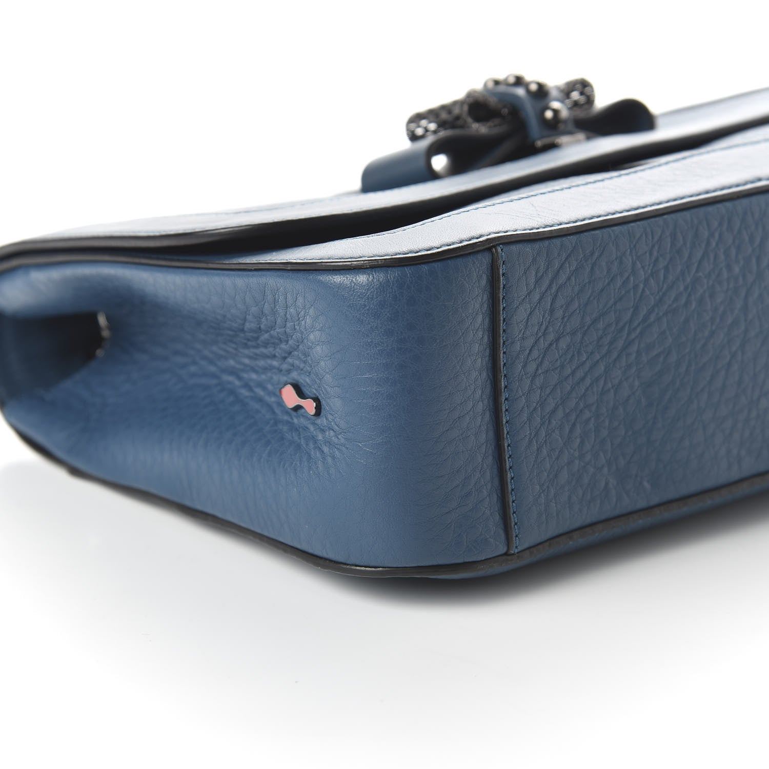 Christian Louboutin Calfskin Sweet Charity Shoulder Bag Blue 6 of 9