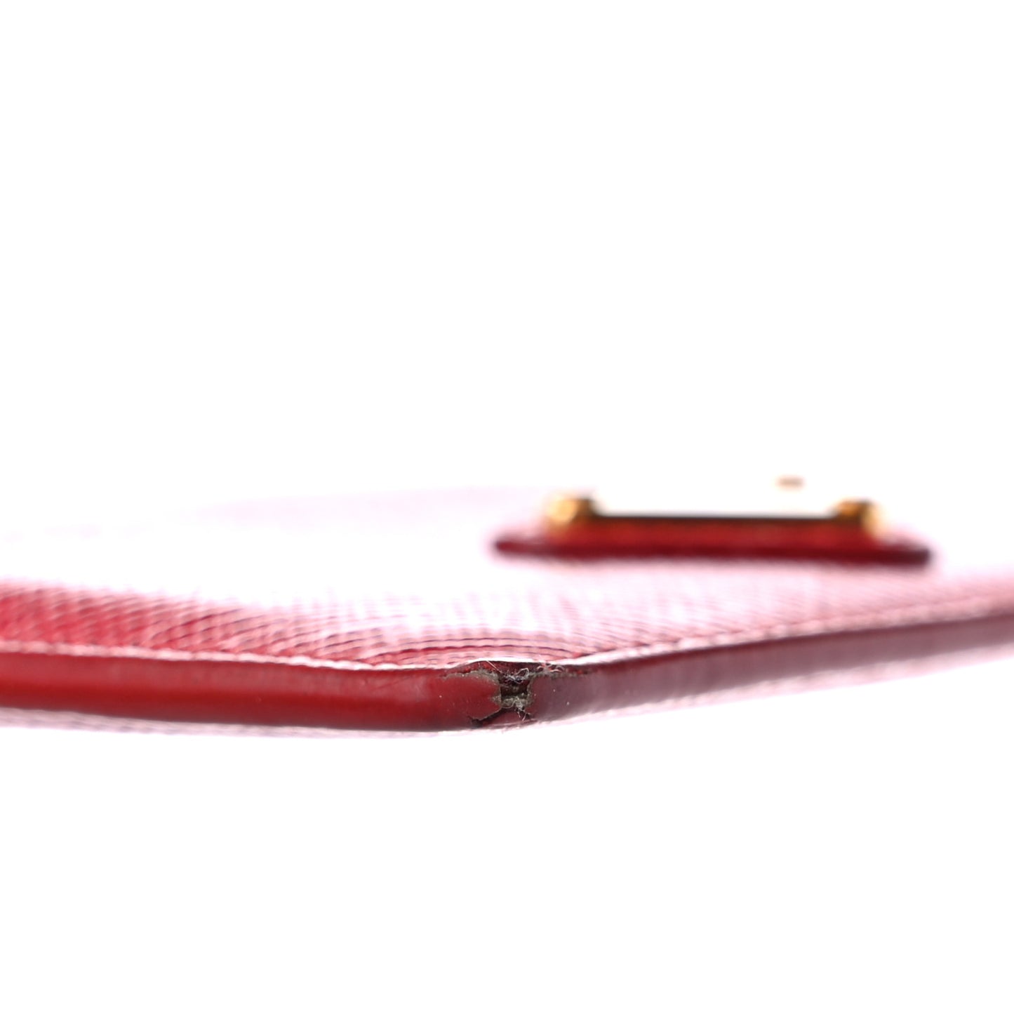 Saffiano Triangle Card Holder Fuoco