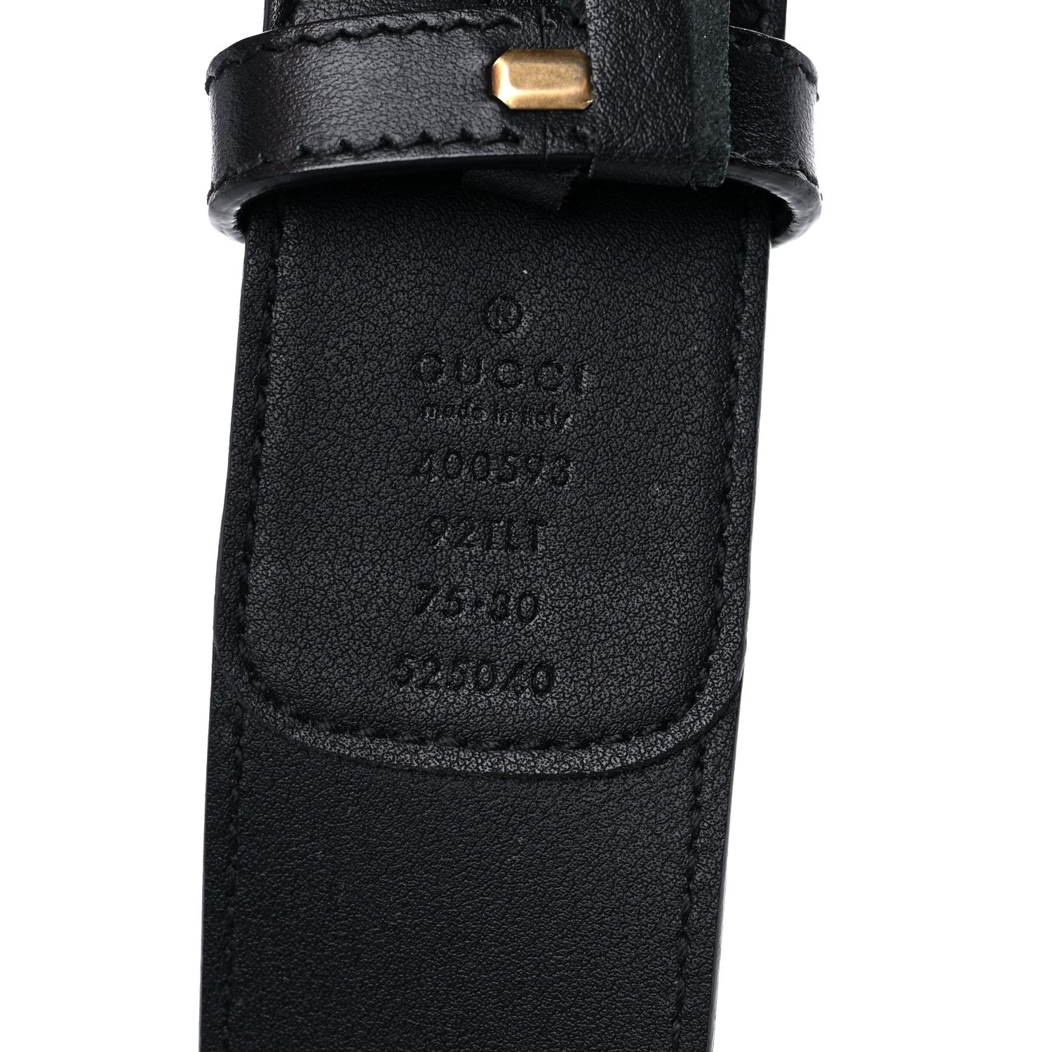 Gucci GG Supreme Monogram Matte Plutone Calfskin Double G 40mm Belt 75 30 Beige Ebony Black 3 of 6