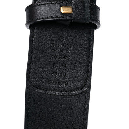 Gucci GG Supreme Monogram Matte Plutone Calfskin Double G 40mm Belt 75 30 Beige Ebony Black 3 of 6
