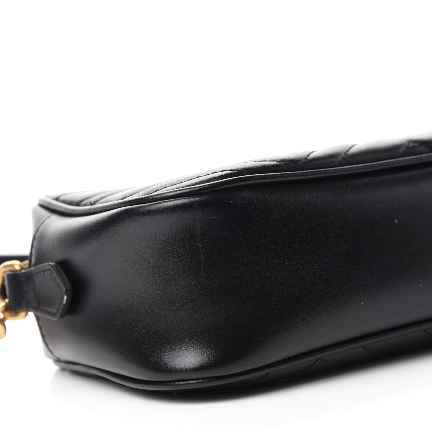 Calfskin Matelasse Small GG Marmont Chain Shoulder Bag Black
