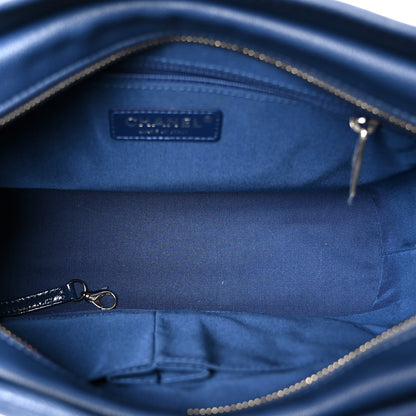 Chanel Patent Goatskin Quilted Medium Gabrielle Hobo Blue 5 of 10